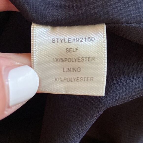 Altar'd State Navy Blue & White Polka Dot Lace Neckline A-Line Mini Dress Size S - Picture 7 of 8